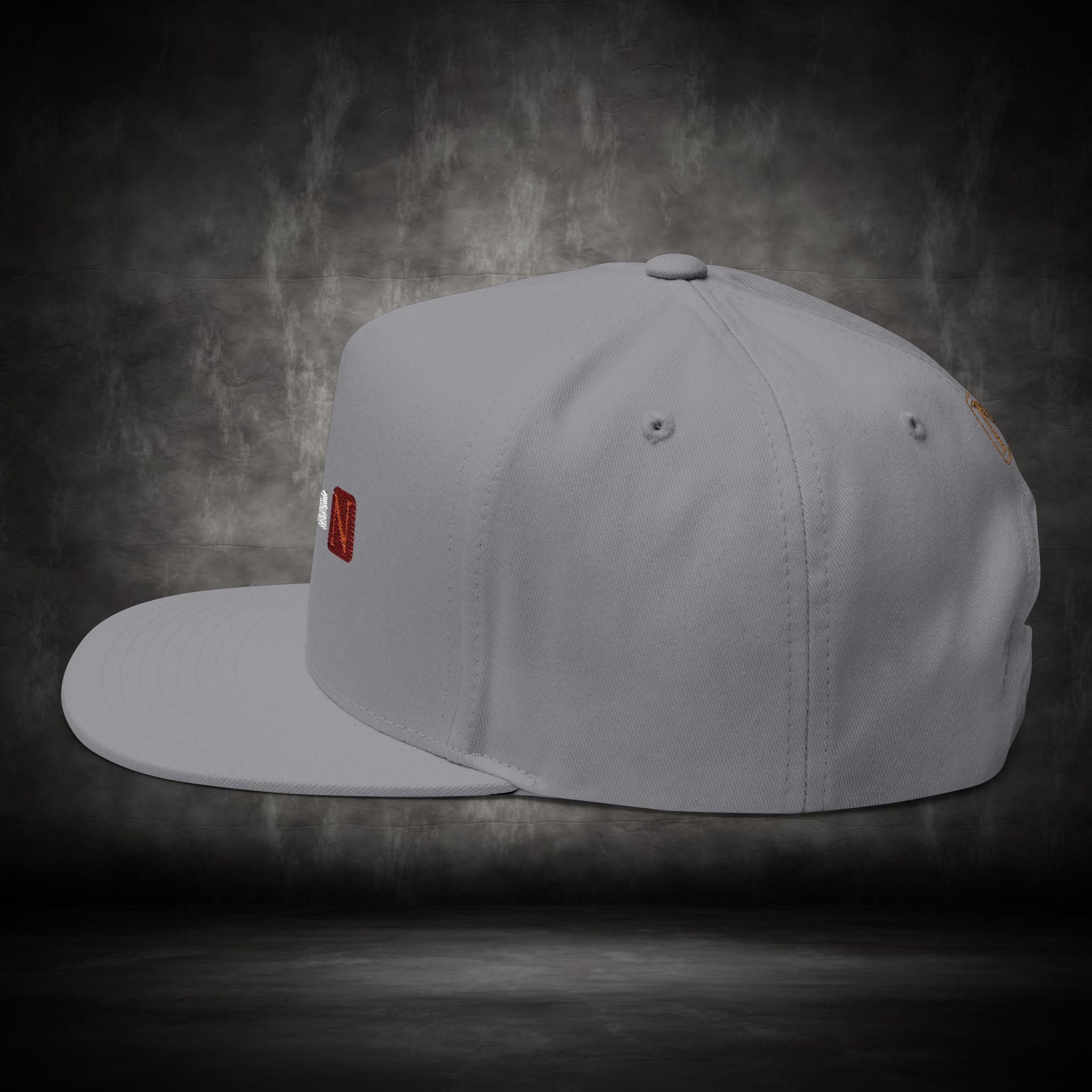 Nebula Line Flat Bill Cap - Embroidered Snapback Hat