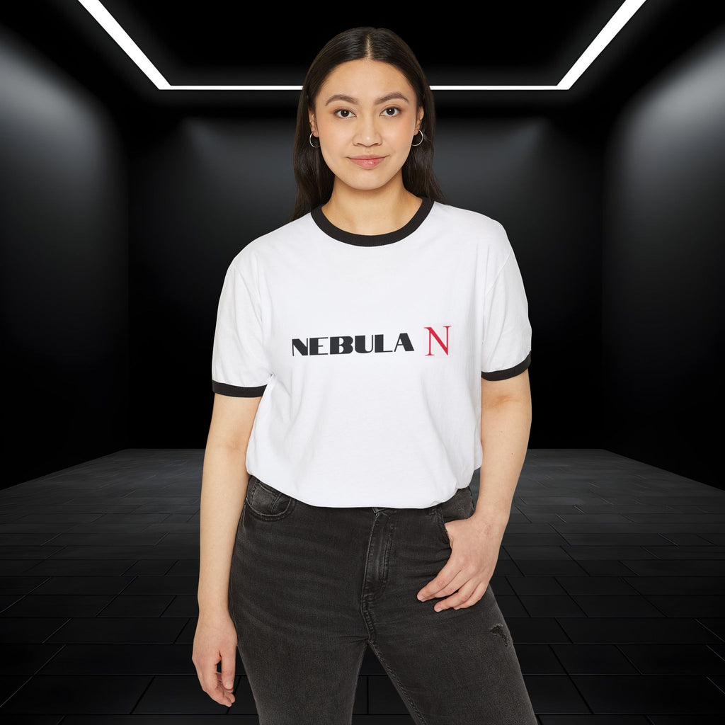 Nebula Line Retro Ringer Crewneck T-Shirt