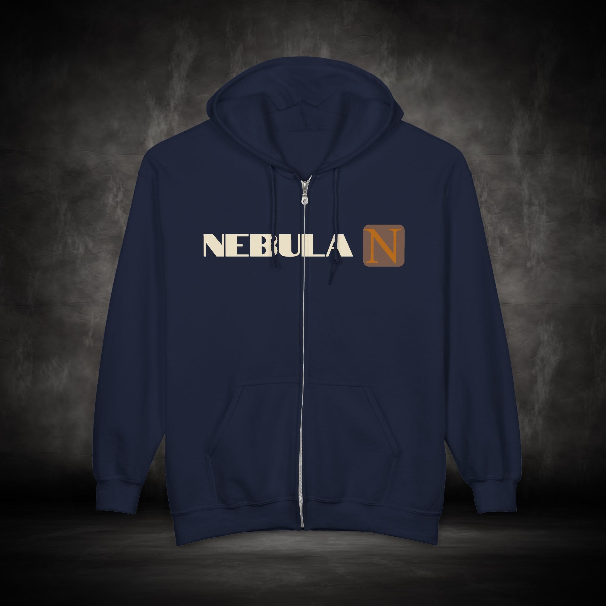 Nebula Line Embroidered Designer Zip Hoodie