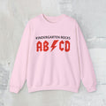 Kindergarten Rocks Sweatshirt — ACDC "ABCD" Band Parody Crewneck