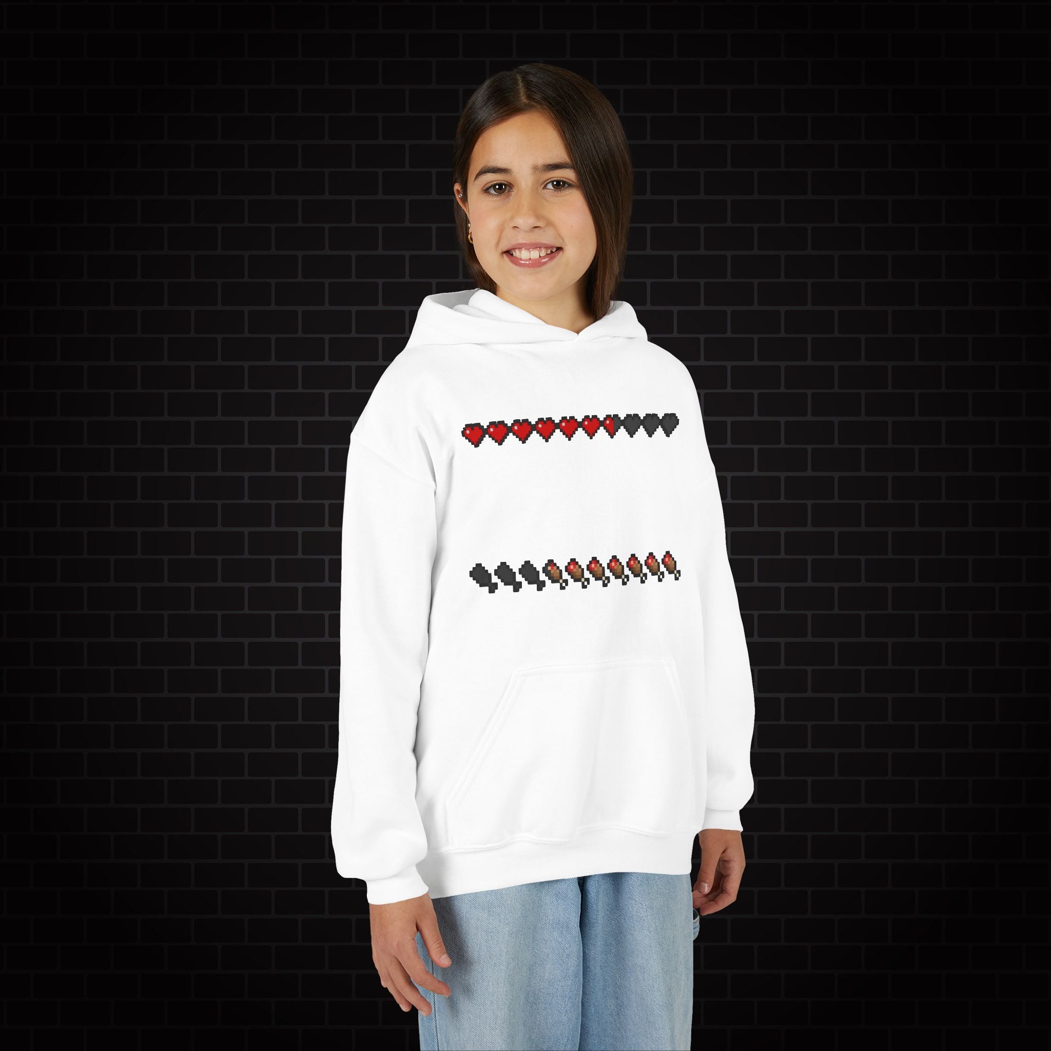 Youth Hoodie — Minecraft Pixel Design