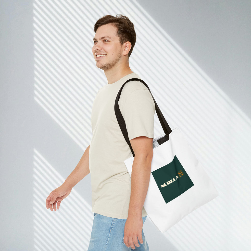 Nebula Line Tote Bag — Green Square Monogram Eco Tote