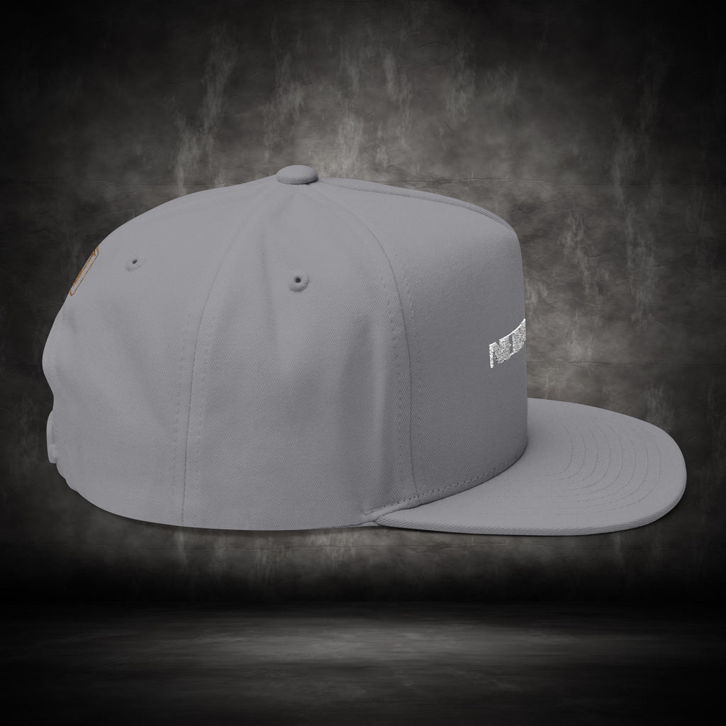 Nebula Line Flat Bill Cap - Embroidered Snapback Hat