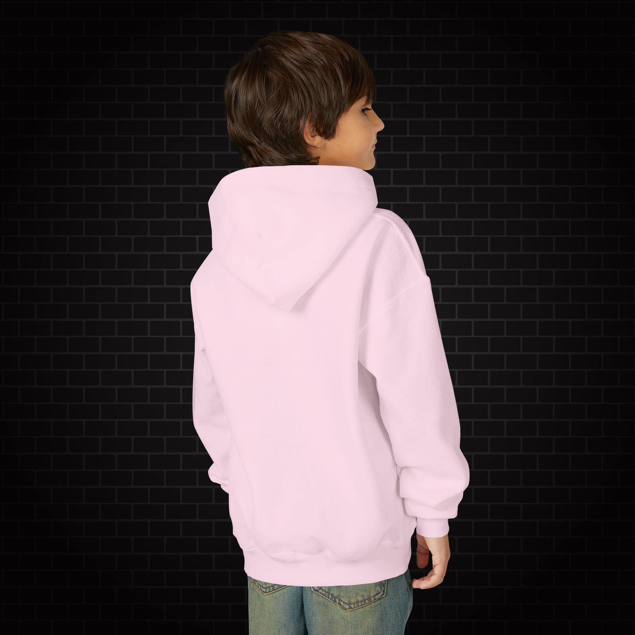 Youth Hoodie — Gamer Sweatshirt with Pixel Heart Patch