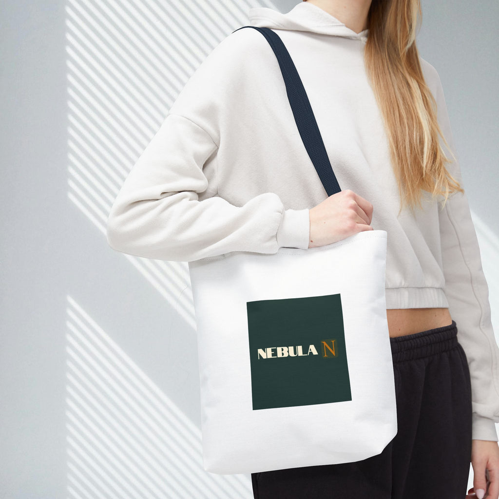 Nebula Line Tote Bag — Green Square Monogram Eco Tote