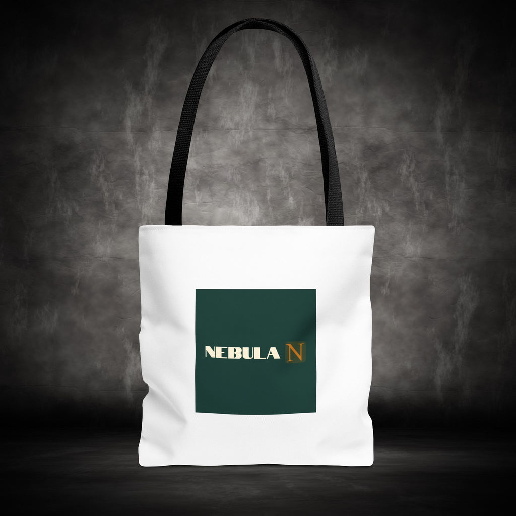 Nebula Line Tote Bag — Green Square Monogram Eco Tote