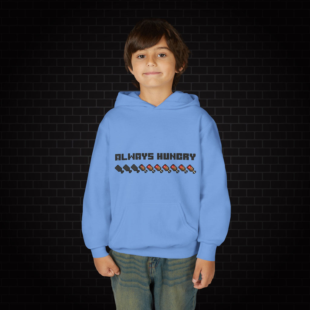 Youth Hoodie - "Always Hungry" Minecraft Hunger Bar