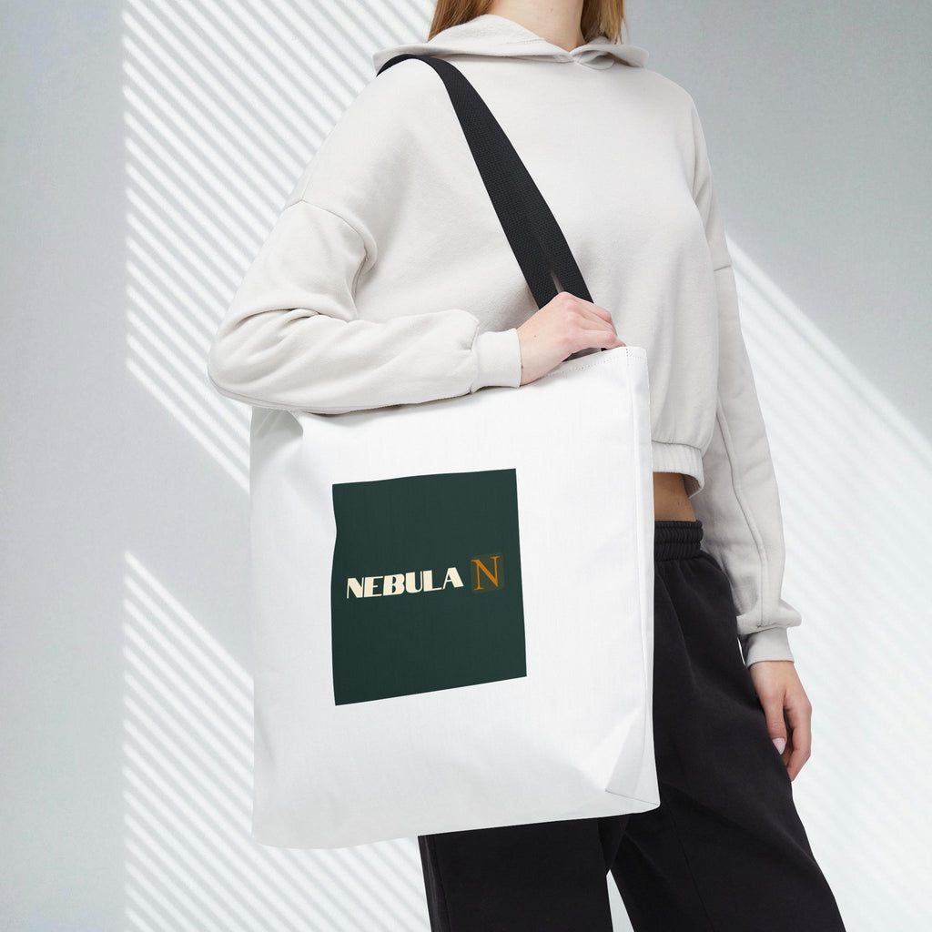 Nebula Line Tote Bag — Green Square Monogram Eco Tote